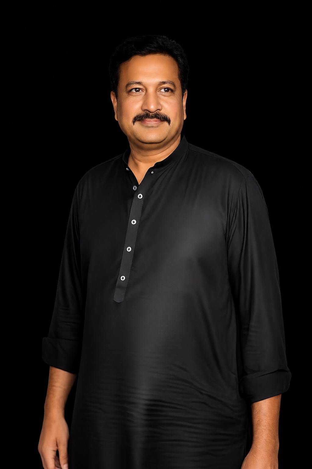 Portrait of Munir Qadri seated